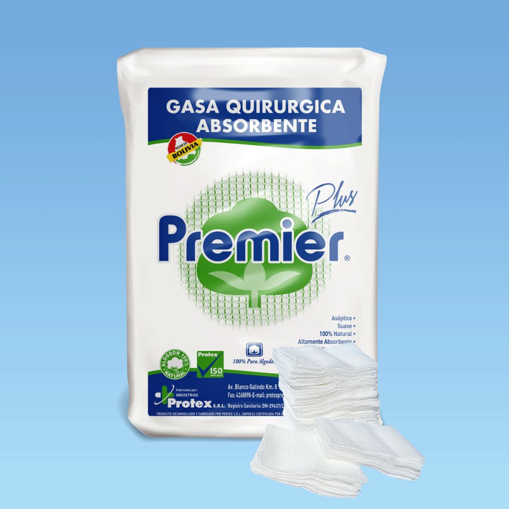 Gasa quirúrgica cortada