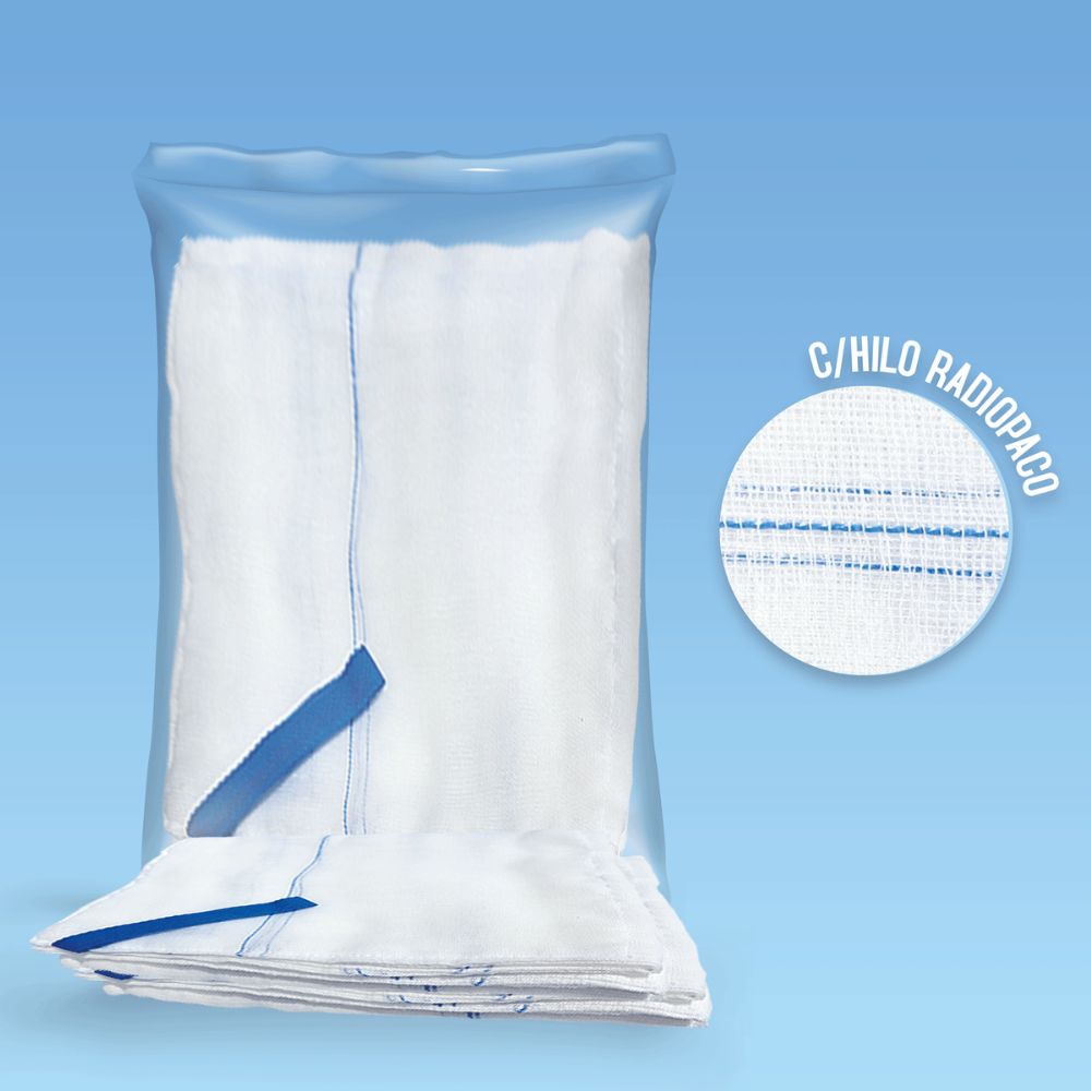 Compresas quirúrgicas costuradas